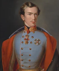 Porträt des jungen Kaisers in Uniform mit Ordensschmuck